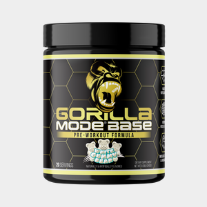 Gorilla Mode Base pre-workout, White Gummy Bear flavor, 20-scoop