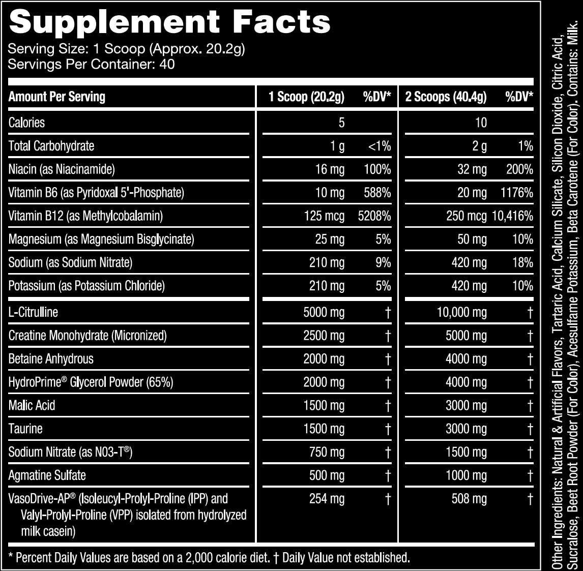 Sour Gummy Worm / 1 Tub Supplement Facts