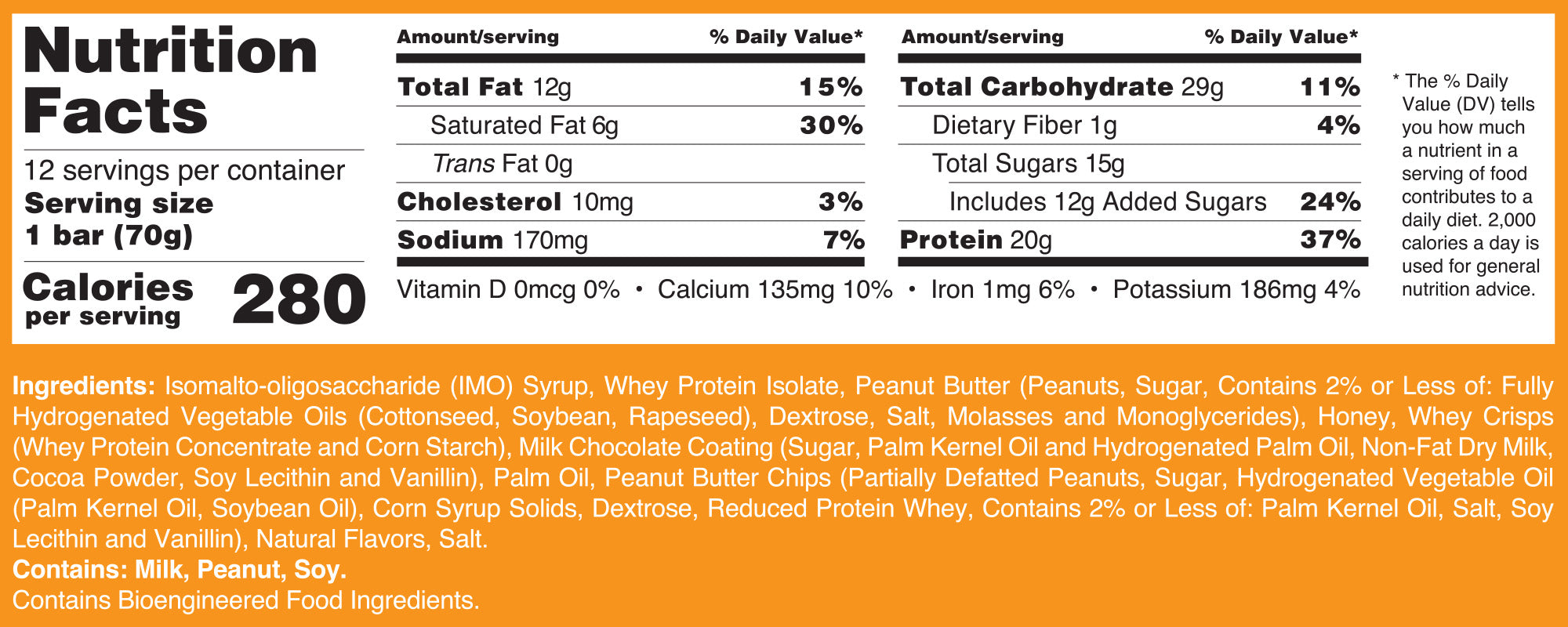 Peanut Butter Cup Nutrition Facts