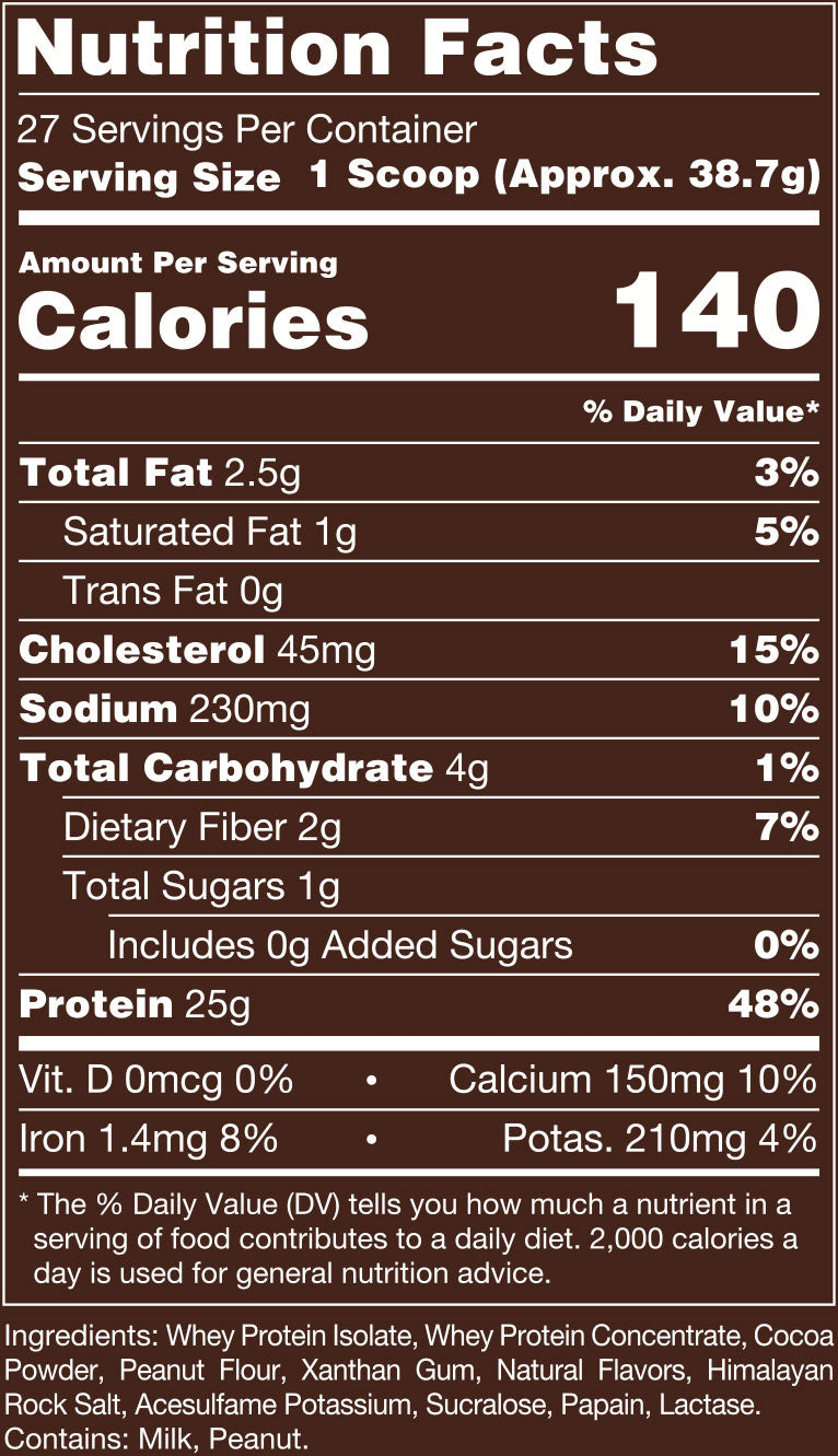 Peanut Butter Cup / 27 Servings Nutrition Facts