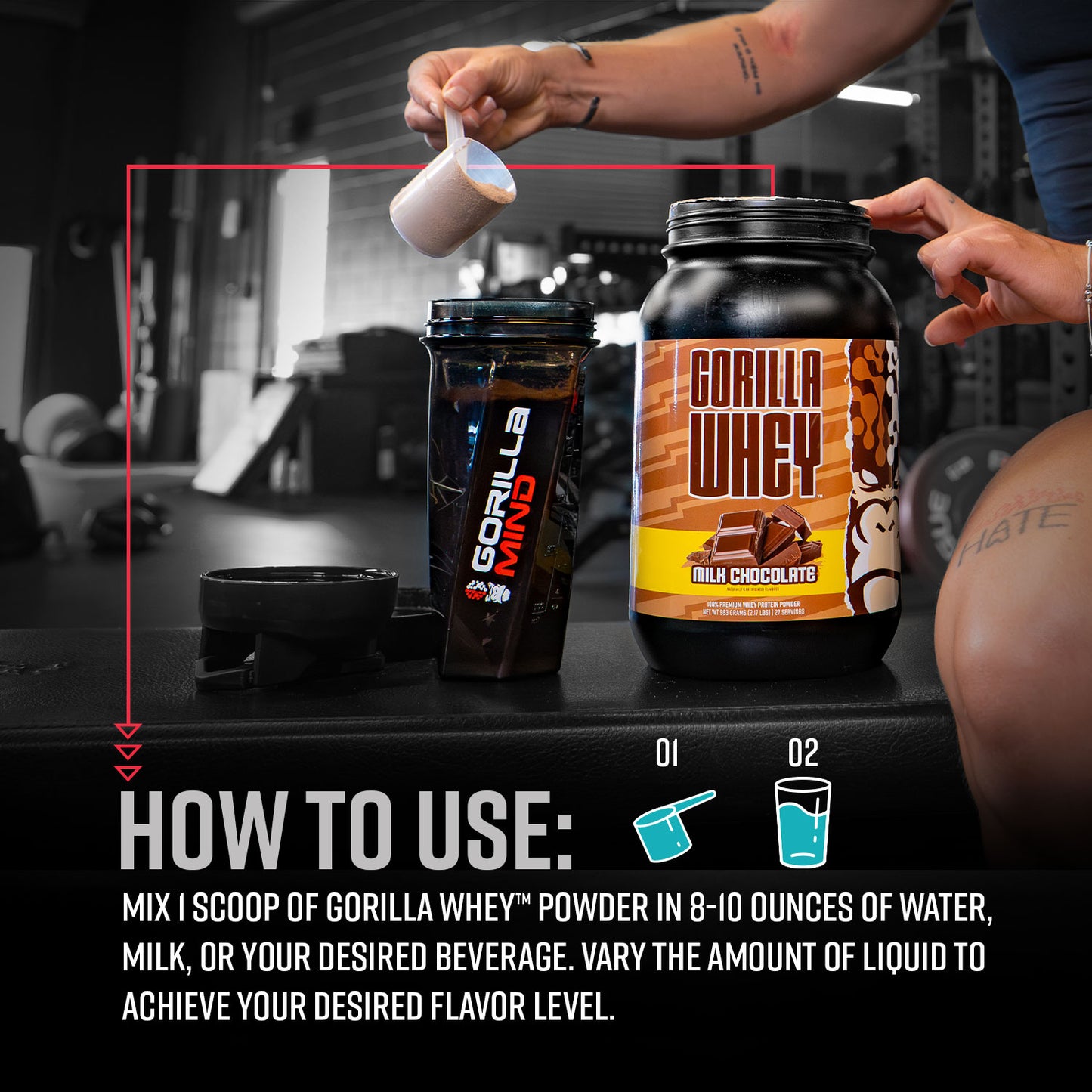 Gorilla Mind Protein Chocolate PDP thumbnail — how-to-use
