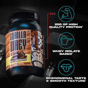 Gorilla Mind Protein Chocolate PDP thumbnail — product callouts