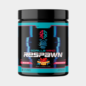 Gorilla Mind Respawn gaming supplement, Red Gummy Fish flavor