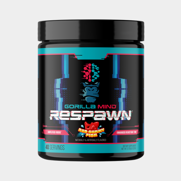 Gorilla Mind Respawn gaming supplement, Red Gummy Fish flavor
