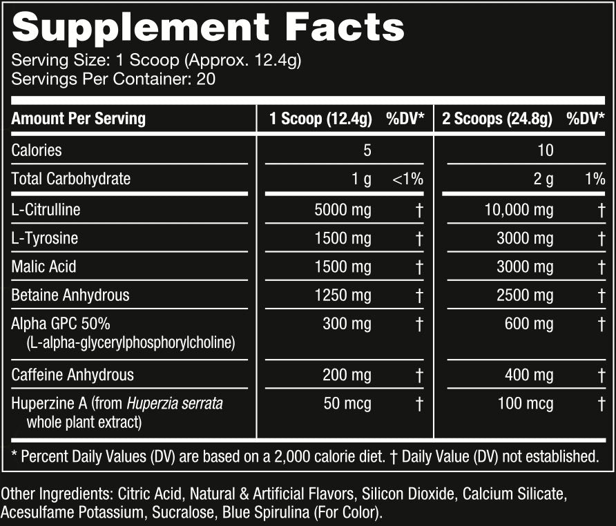 Bombsicle Supplement Facts