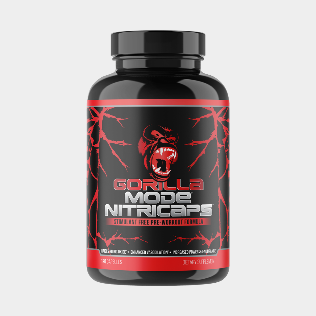 Gorilla Mode Nitricaps capsule bottle, hero product shot