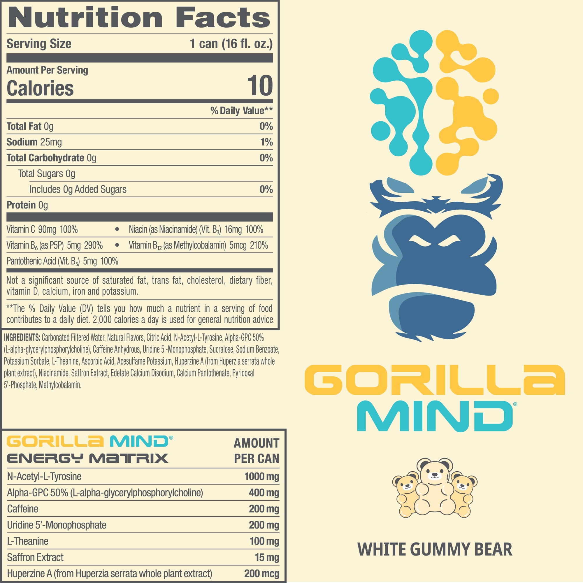 White Gummy Bear Nutrition Facts