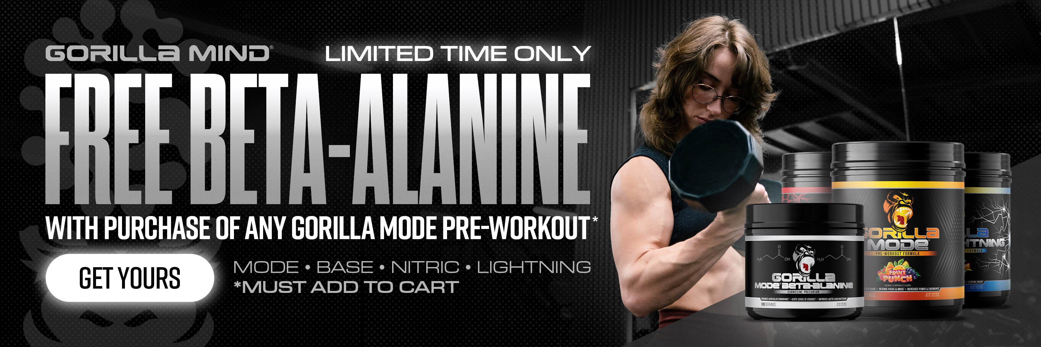 free beta alanine with purchase of pre workout